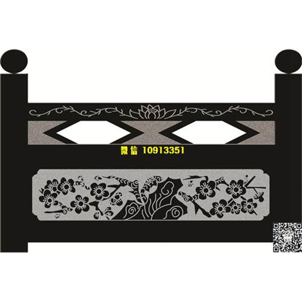 精雕图137梅花栏板精雕图线雕图线条图单线铣底图_电脑雕刻plt文泰矢量图精雕图浮雕图